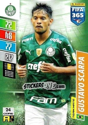 Sticker Gustavo Scarpa - FIFA 365: 2021-2022. Adrenalyn XL n. 24 - Panini