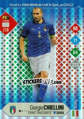 Sticker Giorgio Chiellini - Road to FIFA World Cup Qatar 2022. Adrenalyn XL - Panini
