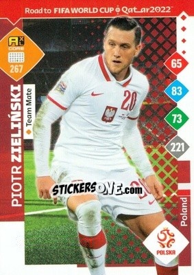 Sticker Piotr Zielinski - Road to FIFA World Cup Qatar 2022. Adrenalyn XL n. 267 - Panini