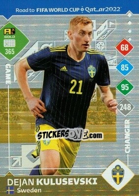 Sticker Dejan Kulusevski - Road to FIFA World Cup Qatar 2022. Adrenalyn XL n. 365 - Panini