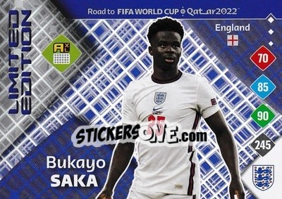 Cromo Bukayo Saka - Road to FIFA World Cup Qatar 2022. Adrenalyn XL - Panini