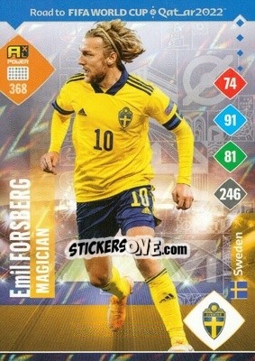 Sticker Emil Forsberg - Road to FIFA World Cup Qatar 2022. Adrenalyn XL n. 368 - Panini