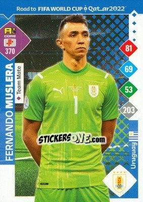 Sticker Fernado Muslera - Road to FIFA World Cup Qatar 2022. Adrenalyn XL n. 370 - Panini