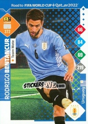 Sticker Rodrigo Bentancur - Road to FIFA World Cup Qatar 2022. Adrenalyn XL - Panini