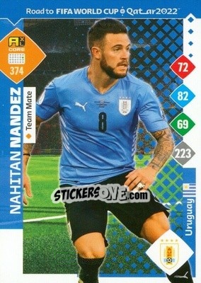 Sticker Nahitan Nandez - Road to FIFA World Cup Qatar 2022. Adrenalyn XL n. 374 - Panini