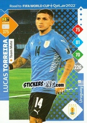 Sticker Lucas Torreira - Road to FIFA World Cup Qatar 2022. Adrenalyn XL - Panini