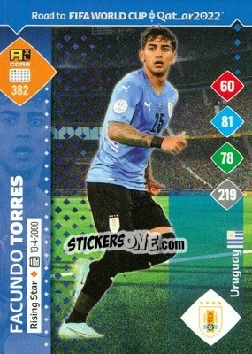 Sticker Facundo Torres - Road to FIFA World Cup Qatar 2022. Adrenalyn XL n. 382 - Panini