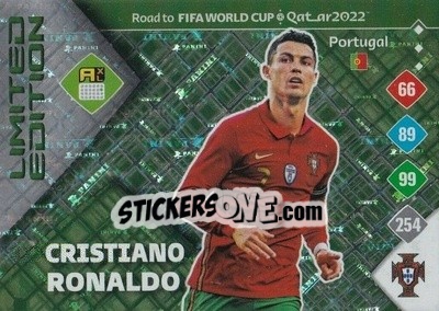 Sticker Cristiano Ronaldo - Road to FIFA World Cup Qatar 2022. Adrenalyn XL n. LE-CR - Panini