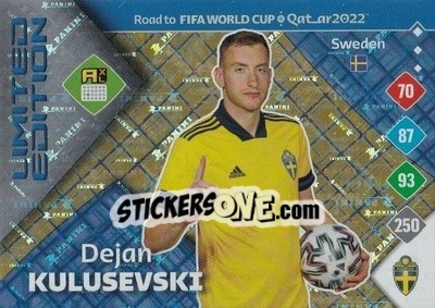 Sticker Dejan Kulusevski - Road to FIFA World Cup Qatar 2022. Adrenalyn XL - Panini