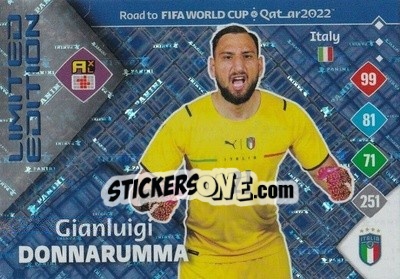 Figurina Gianluigi Donnarumma - Road to FIFA World Cup Qatar 2022. Adrenalyn XL - Panini
