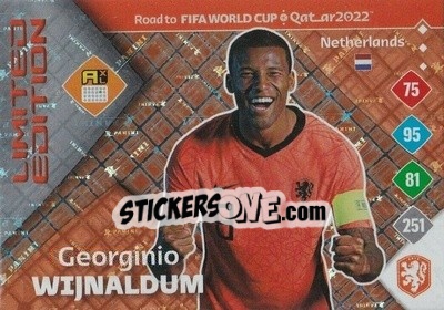 Figurina Georginio Wijnaldum - Road to FIFA World Cup Qatar 2022. Adrenalyn XL - Panini