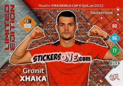 Sticker Granit Xhaka - Road to FIFA World Cup Qatar 2022. Adrenalyn XL - Panini