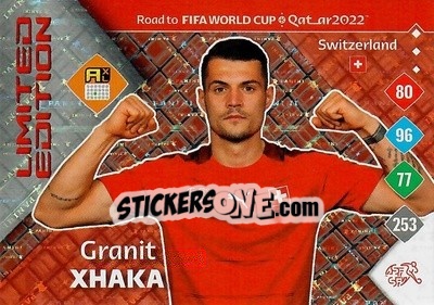 Sticker Granit Xhaka - Road to FIFA World Cup Qatar 2022. Adrenalyn XL n. LE-GX - Panini