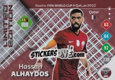 Figurina Hassan Alhaydo - Road to FIFA World Cup Qatar 2022. Adrenalyn XL - Panini