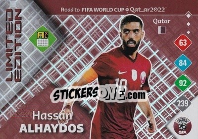 Sticker Hassan Alhaydo - Road to FIFA World Cup Qatar 2022. Adrenalyn XL n. LE-HA - Panini
