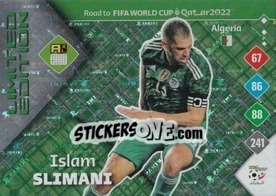 Figurina Islam Slimani - Road to FIFA World Cup Qatar 2022. Adrenalyn XL - Panini