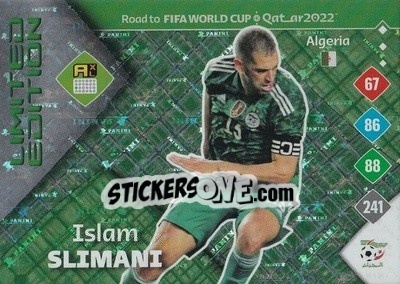 Sticker Islam Slimani - Road to FIFA World Cup Qatar 2022. Adrenalyn XL n. LE-IS - Panini