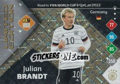 Sticker Julian Brandt - Road to FIFA World Cup Qatar 2022. Adrenalyn XL - Panini