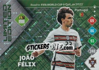 Figurina Joao Félix - Road to FIFA World Cup Qatar 2022. Adrenalyn XL - Panini