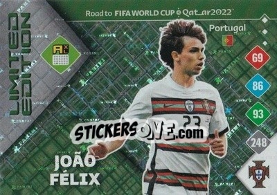 Sticker Joao Félix - Road to FIFA World Cup Qatar 2022. Adrenalyn XL n. LE-JF - Panini