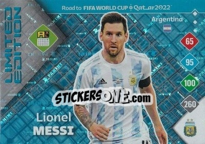 Sticker Lionel Messi - Road to FIFA World Cup Qatar 2022. Adrenalyn XL n. LE-LM - Panini