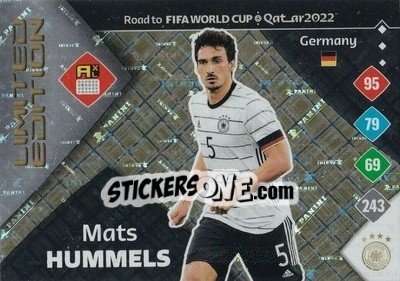 Sticker Mats Hummels - Road to FIFA World Cup Qatar 2022. Adrenalyn XL n. LE-MH - Panini