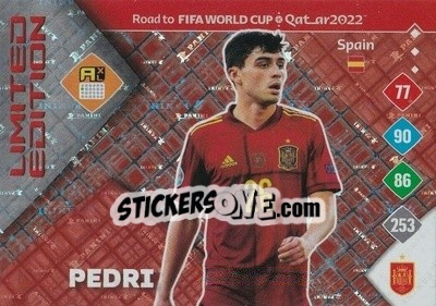 Sticker Pedri - Road to FIFA World Cup Qatar 2022. Adrenalyn XL - Panini