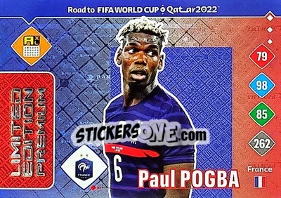 Sticker Paul Pogba - Road to FIFA World Cup Qatar 2022. Adrenalyn XL n. LE-PP - Panini
