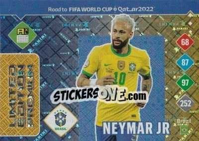 Sticker Neymar Jr - Road to FIFA World Cup Qatar 2022. Adrenalyn XL n. LEP-NJ - Panini