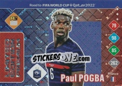 Sticker Paul Pogba - Road to FIFA World Cup Qatar 2022. Adrenalyn XL n. LEP-PP - Panini