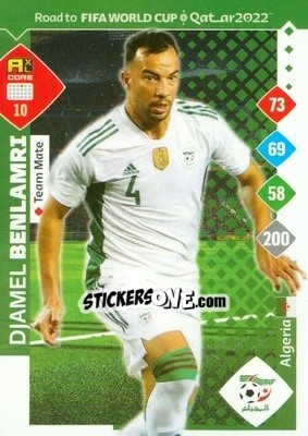 Sticker Djamel Benlamri - Road to FIFA World Cup Qatar 2022. Adrenalyn XL - Panini