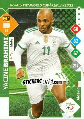 Sticker Yacine Brahimi - Road to FIFA World Cup Qatar 2022. Adrenalyn XL - Panini