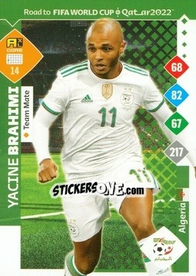 Figurina Yacine Brahimi - Road to FIFA World Cup Qatar 2022. Adrenalyn XL - Panini