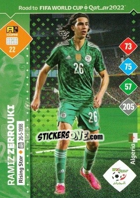 Sticker Ranuz Zerrouki - Road to FIFA World Cup Qatar 2022. Adrenalyn XL n. 22 - Panini