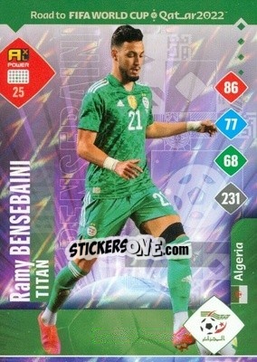 Sticker Ramy Bensebaini - Road to FIFA World Cup Qatar 2022. Adrenalyn XL n. 25 - Panini