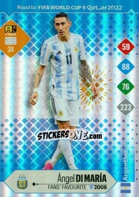 Sticker Ángel Di María - Road to FIFA World Cup Qatar 2022. Adrenalyn XL - Panini