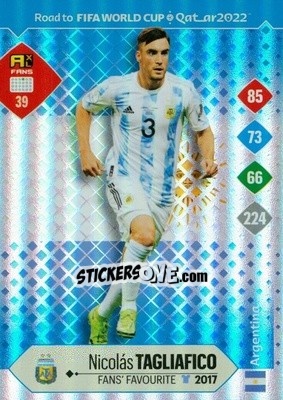 Sticker Nicolás Tagliafico - Road to FIFA World Cup Qatar 2022. Adrenalyn XL - Panini