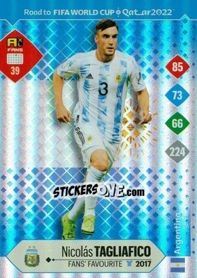 Sticker Nicolás Tagliafico - Road to FIFA World Cup Qatar 2022. Adrenalyn XL n. 39 - Panini