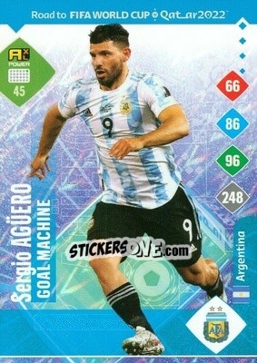 Sticker Sergio Agüero - Road to FIFA World Cup Qatar 2022. Adrenalyn XL - Panini