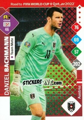 Sticker Daniel Bachmann - Road to FIFA World Cup Qatar 2022. Adrenalyn XL - Panini