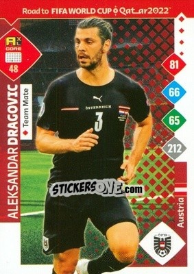 Figurina Aleksandar Dragovic - Road to FIFA World Cup Qatar 2022. Adrenalyn XL - Panini