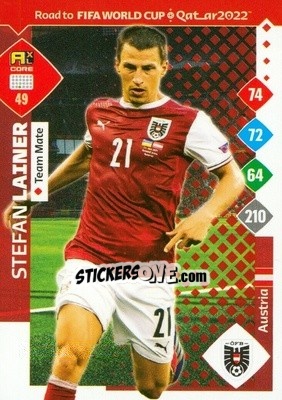 Sticker Stefan Lainer - Road to FIFA World Cup Qatar 2022. Adrenalyn XL - Panini
