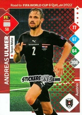 Sticker Andreas Ulmer - Road to FIFA World Cup Qatar 2022. Adrenalyn XL - Panini