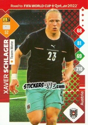 Sticker Xaver Schlager - Road to FIFA World Cup Qatar 2022. Adrenalyn XL n. 52 - Panini