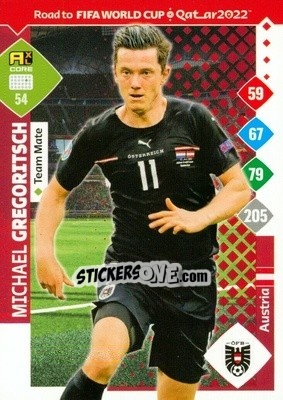 Sticker Michael Gregoritsch - Road to FIFA World Cup Qatar 2022. Adrenalyn XL n. 54 - Panini