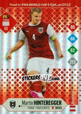 Sticker Martin Hinteregger - Road to FIFA World Cup Qatar 2022. Adrenalyn XL n. 55 - Panini