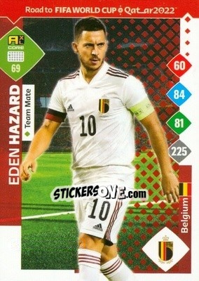 Sticker Eden Hazard - Road to FIFA World Cup Qatar 2022. Adrenalyn XL n. 69 - Panini
