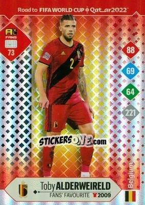 Sticker Toby Alderweireld - Road to FIFA World Cup Qatar 2022. Adrenalyn XL n. 73 - Panini