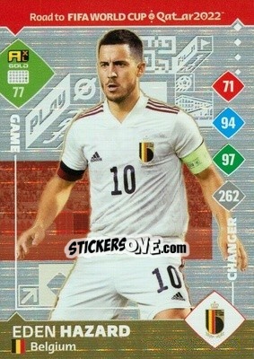 Sticker Eden Hazard - Road to FIFA World Cup Qatar 2022. Adrenalyn XL n. 77 - Panini