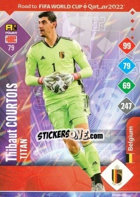 Sticker Thibaut Courtois - Road to FIFA World Cup Qatar 2022. Adrenalyn XL - Panini
